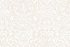 96193-5 cikkszámú tapéta.Barokk-klasszikus,valódi textil,bézs-drapp,fehér,gyengén mosható,vlies tapéta