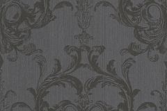 96196-6 cikkszámú tapéta.Barokk-klasszikus,valódi textil,fekete,szürke,gyengén mosható,vlies tapéta