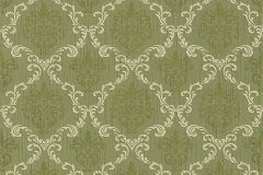 95629-4 cikkszámú tapéta.Barokk-klasszikus,különleges motívumos,természeti mintás,valódi textil,virágmintás,vajszín,zöld,gyengén mosható,vlies tapéta