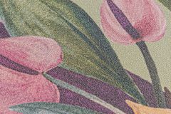 78210-2 cikkszámú tapéta.Természeti mintás,virágmintás,lila,narancs-terrakotta,szürke,zöld,lemosható,vlies tapéta