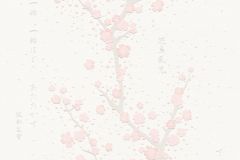 37469-1 cikkszámú tapéta.Virágmintás,fehér,pink-rózsaszín,szürke,lemosható,vlies tapéta
