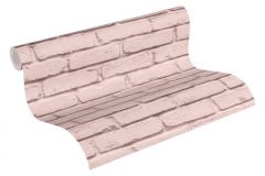 35856-3 cikkszámú tapéta.Kőhatású-kőmintás,pink-rózsaszín,súrolható,vlies tapéta
