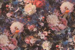 38821-1 cikkszámú tapéta.Virágmintás,kék,pink-rózsaszín,súrolható,vlies tapéta