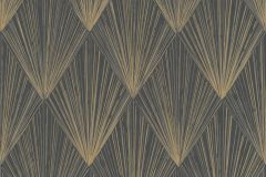 37864-4 cikkszámú tapéta.Geometriai mintás,arany,fekete,súrolható,vlies tapéta