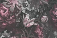 38509-3 cikkszámú tapéta.Természeti mintás,virágmintás,fehér,fekete,pink-rózsaszín,szürke,súrolható,vlies tapéta