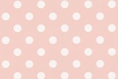 36934-3 cikkszámú tapéta.Gyerek,különleges felületű,pöttyös,fehér,pink-rózsaszín,lemosható,vlies tapéta