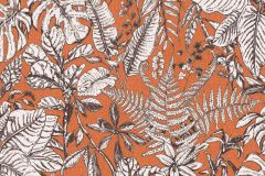 37520-4 cikkszámú tapéta.Természeti mintás,virágmintás,fehér,narancs-terrakotta,lemosható,vlies tapéta