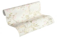 36498-1 cikkszámú tapéta.állatok,különleges felületű,természeti mintás,fehér,pink-rózsaszín,szürke,zöld,lemosható,vlies tapéta