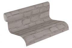 37414-3 cikkszámú tapéta.Kőhatású-kőmintás,szürke,súrolható,vlies tapéta