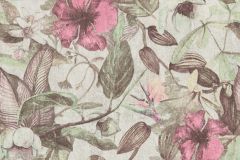 37216-4 cikkszámú tapéta.Virágmintás,bézs-drapp,pink-rózsaszín,zöld,súrolható,vlies tapéta