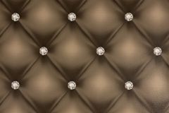 34144-2 cikkszámú tapéta.3d hatású,bőr hatású,geometriai mintás,barna,gyöngyház,súrolható,vlies tapéta