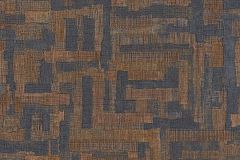 78204-3 cikkszámú tapéta.Geometriai mintás,textil hatású,textilmintás,barna,kék,szürke,súrolható,vlies tapéta