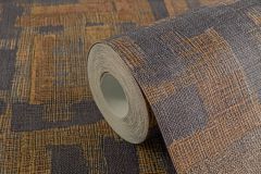 78204-4 cikkszámú tapéta.Geometriai mintás,textil hatású,textilmintás,barna,szürke,súrolható,vlies tapéta