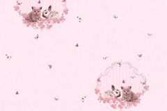 35564-1 cikkszámú tapéta.állatok,gyerek,különleges motívumos,rajzolt,pink-rózsaszín,gyengén mosható,vlies tapéta