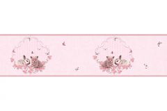 35567-1 cikkszámú tapéta.állatok,gyerek,rajzolt,pink-rózsaszín,vlies bordűr