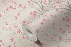37912-1 cikkszámú tapéta.Virágmintás,bézs-drapp,pink-rózsaszín,lemosható,vlies tapéta