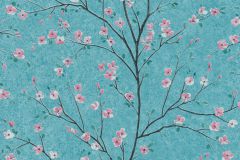 37912-3 cikkszámú tapéta.Virágmintás,kék,pink-rózsaszín,lemosható,vlies tapéta