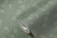 38747-3 cikkszámú tapéta.Virágmintás,szürke,zöld,illesztés mentes,súrolható,vlies tapéta