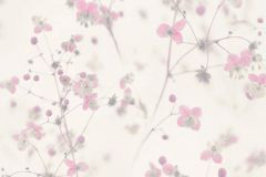 38726-4 cikkszámú tapéta.Virágmintás,fehér,pink-rózsaszín,súrolható,vlies tapéta