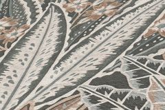 39653-3 cikkszámú tapéta.Rajzolt,természeti mintás,textil hatású,virágmintás,barna,bézs-drapp,szürke,súrolható,vlies tapéta