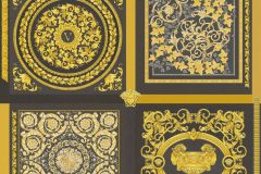 38704-3 cikkszámú tapéta.Barokk-klasszikus,arany,fekete,súrolható,vlies tapéta