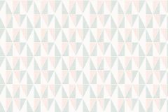 38634 cikkszámú tapéta.Absztrakt,geometriai mintás,fehér,kék,pink-rózsaszín,lemosható,vlies tapéta