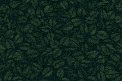 1771 cikkszámú tapéta.Rajzolt,retro,természeti mintás,fekete,zöld,lemosható,vlies tapéta