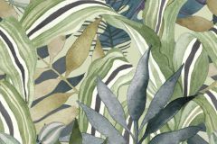 2270-10 cikkszámú tapéta.Rajzolt,természeti mintás,kék,zöld,vlies panel, fotótapéta