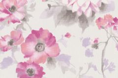 10051-05 cikkszámú tapéta.Természeti mintás,virágmintás,fehér,lila,pink-rózsaszín,lemosható,vlies tapéta
