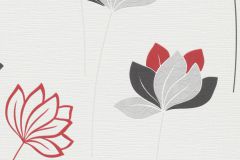 10117-06 cikkszámú tapéta.Virágmintás,fehér,fekete,piros-bordó,szürke,lemosható,vlies tapéta