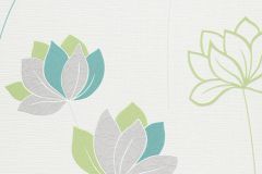 10117-07 cikkszámú tapéta.Virágmintás,fehér,kék,zöld,lemosható,vlies tapéta
