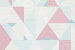 10119-05 cikkszámú tapéta.Absztrakt,retro,fehér,kék,pink-rózsaszín,lemosható,vlies tapéta