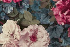 WL2102 cikkszámú tapéta.Virágmintás,kék,pink-rózsaszín,zöld,súrolható,vlies tapéta