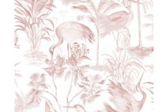 47401 cikkszámú tapéta.állatok,rajzolt,fehér,pink-rózsaszín,lemosható,vlies tapéta