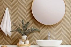 33376 cikkszámú tapéta.Geometriai mintás,barna,súrolható,vlies tapéta