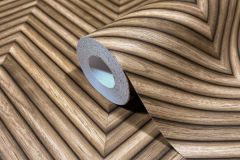 33377 cikkszámú tapéta.Geometriai mintás,barna,súrolható,vlies tapéta