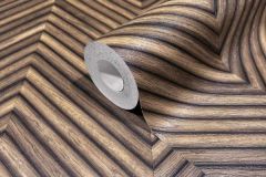 33378 cikkszámú tapéta.Geometriai mintás,barna,súrolható,vlies tapéta