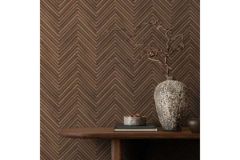 33378 cikkszámú tapéta.Geometriai mintás,barna,súrolható,vlies tapéta