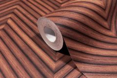 33379 cikkszámú tapéta.Geometriai mintás,barna,súrolható,vlies tapéta