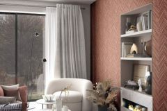 33379 cikkszámú tapéta.Geometriai mintás,barna,súrolható,vlies tapéta