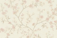456745 cikkszámú tapéta.Természeti mintás,textil hatású,virágmintás,bézs-drapp,pink-rózsaszín,lemosható,vlies tapéta