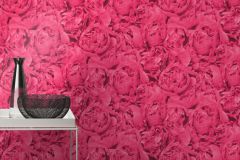 464245 cikkszámú tapéta.3d hatású,virágmintás,pink-rózsaszín,lemosható,vlies tapéta