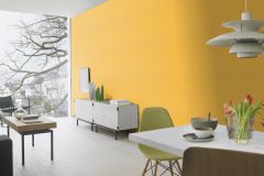 746082 cikkszámú tapéta.Egyszínű,textil hatású,narancs-terrakotta,sárga,illesztés mentes,lemosható,vlies tapéta