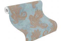 746440 cikkszámú tapéta.Különleges motívumos,marokkói ,textil hatású,barna,kék,lemosható,vlies tapéta