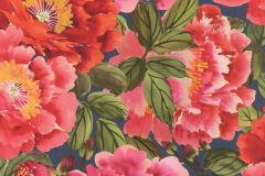 408355 cikkszámú tapéta.Virágmintás,narancs-terrakotta,pink-rózsaszín,piros-bordó,lemosható,vlies tapéta