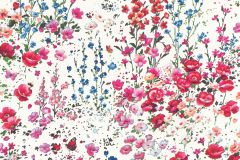 288352 cikkszámú tapéta.Virágmintás,kék,pink-rózsaszín,gyengén mosható,vlies tapéta