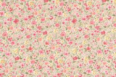 288413 cikkszámú tapéta.Virágmintás,bézs-drapp,pink-rózsaszín,gyengén mosható,vlies tapéta