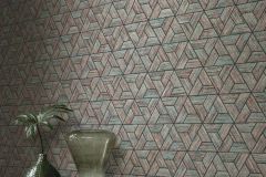 297873 cikkszámú tapéta.Geometriai mintás,piros-bordó,gyengén mosható,vlies tapéta