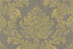 802672 cikkszámú tapéta.Barokk-klasszikus,textil hatású,barna,sárga,szürke,lemosható,vlies tapéta